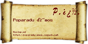 Poparadu Ámos névjegykártya